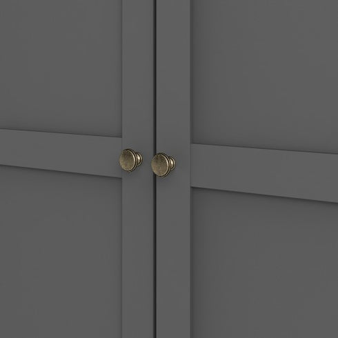 Paris Wardrobe with 3 Doors in Matt Grey